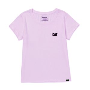 Remera Cat Mujer Cat Logo Rosado