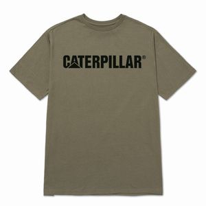 Remera Cat Hombre Caterpillar Logo Verde