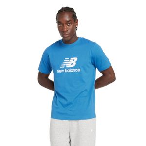 Remera New Balance Hombre Stacked Logo Jersey Tee Azul