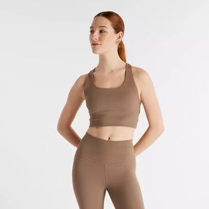 Top New Balance Mujer Rib Light Support Marron