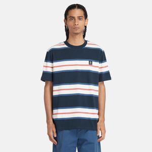 Remera Timberland Hombre Striped Azul
