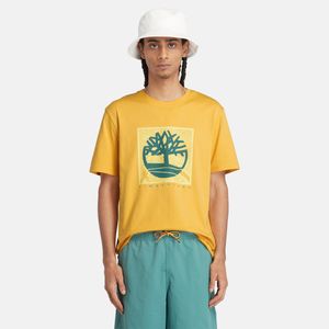 Remera Timberland Hombre Front Graphic Amarillo