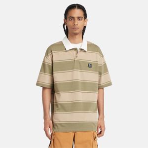 Polo Timberland Hombre Striped Rugby Verde