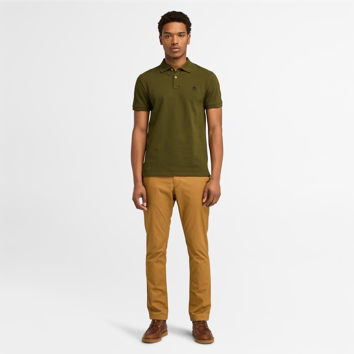 Timberland Verde Cotton Men Polo