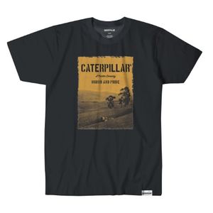 Remera Cat Hombre Foundation Honor And Pride Tee Negro