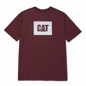 Remera Cat Hombre Reflective Cat Logo Tee Bordó