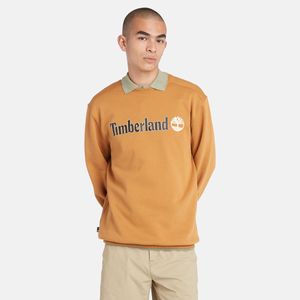 Suéter Timberland Hombre Lineal Logo Crew Naranja