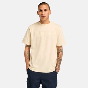 Remera Timberland Hombre Embroidery Front Logo Beige