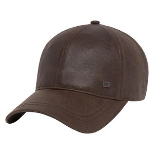 Kepi Cat Hombre Faux Leather Hat Marron