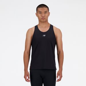 Camisilla New Balance Hombre Jacquard Singlet Negro
