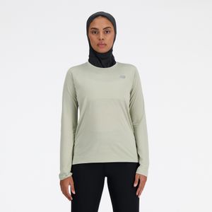 Remera New Balance Mujer Long Sleeve Verde