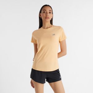 Remera New Balance Mujer Jacquard Slim T-Shirt Naranja