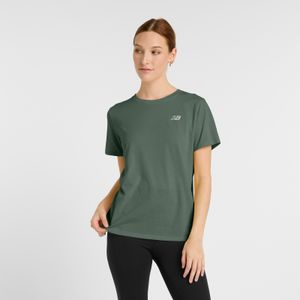 Remera New Balance Mujer Sport Essentials Heathertech T-Shirt Verde