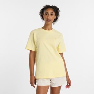 Remera New Balance Mujer Athletics Jersey T-Shirt Amarillo