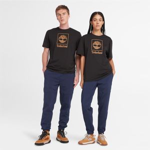 Remera Timberland Unisex Logo Stack Negro