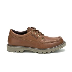 Zapato Cat Hombre Colorado Moc Toe Low Marron