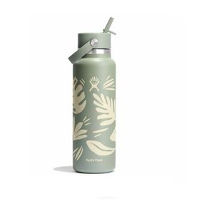 Termo Hydro Flask Unisex 40 OZ WIDE FLEX STRAW CAP BOT Verde
