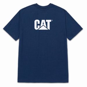 Remera Cat Hombre Cat Logo Tee Azul