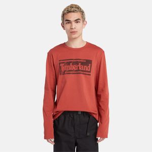 Remera Timberland Hombre Logo Lineal Rojo