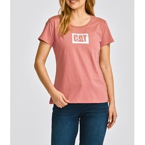 Remera Cat Mujer Metallic Cat Logo Rosa