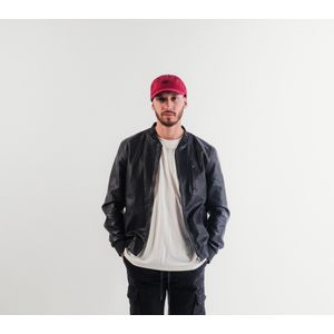 Campera Double O Hombre Campera Cuero Ecològico NEGRO