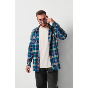 Camisa Double O Hombre Leñera DBO Azul