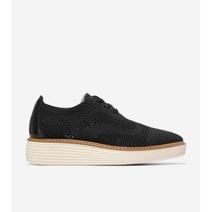 Zapateni Cole Haan Mujer ØriginalGrand Stitchlite Platform Wingtip Oxfords Negro