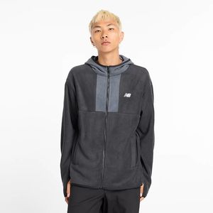 Campera New Balance Hombre Polar Fleece Hoodie Negro