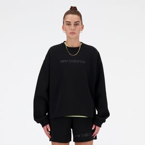Suéter New Balance Mujer Hyper Density Double Knit Crew Negro