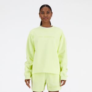 Suéter New Balance Mujer Hyper Density Double Knit Crew Verde
