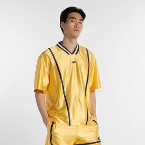 Remera New Balance Hombre Poly Tricot Shooting Top Amarillo