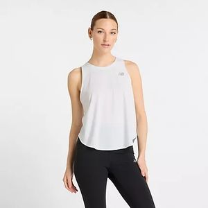 Camisilla New Balance Mujer Drapey Jersey Tank Blanco
