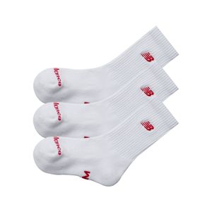 Media New Balance Niños Kids Patch Logo Crew 3 Pack Blanco