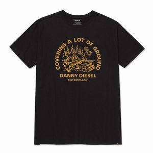 Remera Cat Hombre Retro Danny Diesel Graphic Tee 2 Negro
