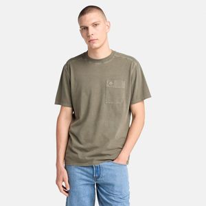 Remera Timberland Hombre Chest Pocket Verde