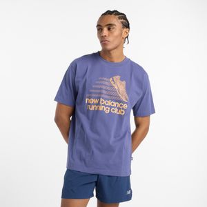 Remera New Balance Hombre Athletics Relaxed Running Club T-Shirt Azul