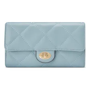 Billetera Guess Mujer Greenberry Slg Slim Clutch Celeste