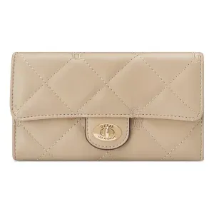 Billetera Guess Mujer Greenberry Slg Slim Clutch Marron Claro