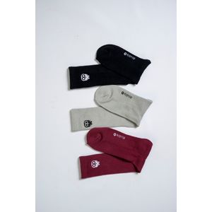 Media Double O Unisex High Socks Dbo-Media Alta Buho Gris