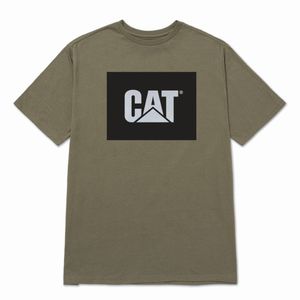 Remera Cat Hombre Reflective Cat Logo Tee Verde