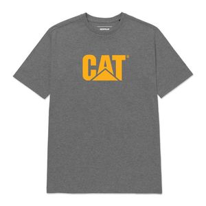 Remera Cat Hombre Cat Logo Tee Gris
