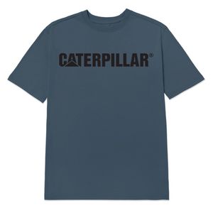 Remera Cat Hombre Caterpillar Logo Tee Azul