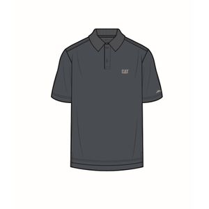 Polo Cat Hombre Cat Logo Pique Polo Azul