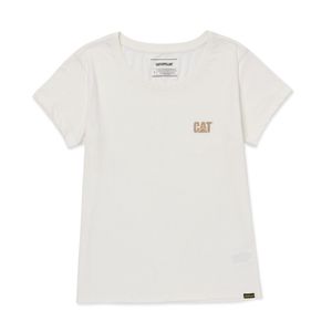 Remera Cat Mujer Cat Logo Tee Blanco