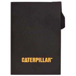 Tarjetero Cat Hombre Hard Case Slide Up Wallet Negro