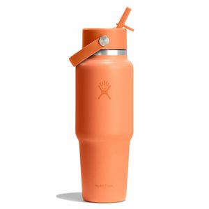 Termo Hydro Flask Unisex 32 OZ WIDE FLEX STRAW TRAVEL B Naranja