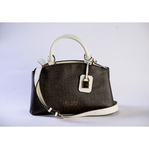 Cartera Guess Mujer Easley Small Satchel Natural