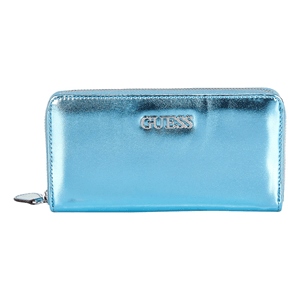 Billetera Guess Mujer Niko Slg Medium Zip Around Celeste