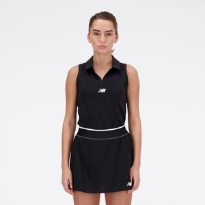 Camisilla New Balance Mujer Collared Tournament Tank Negro