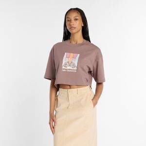 Remera New Balance Mujer Gradient Shoes Tshirt Marron